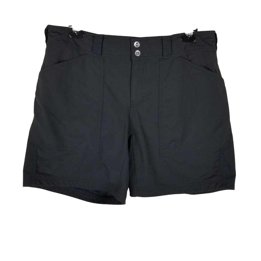 REI Co-op Hiking Shorts Womens 14 Black Stretch Woven Multi Pocket Utility